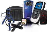 Kodak PlaySport (ZX5) Waterproof Pocket Video Camera Bundle (Includes Remote Control, Tripod, 4 GB Memory Card, HDMI Cable, and Camera Case) – Burton Bundle (2nd Generation)