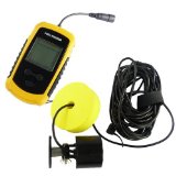 Portable Fish Finder with Round Sonar Sensor LCD display with LED back-lighting