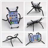 ANGELANGELA 3222641 Universal Multi-Function Portable Spider Flexible Grip Holder for Smartphones and Tablets, Black