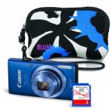 Canon PowerShot ELPH 115 16 MP Digital Camera Kit (Blue)