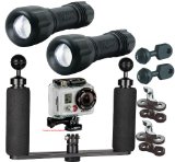 BigBlue Underwater LED Light System Kit for GoPro Action Video Camera