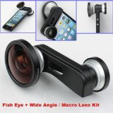 Fish Eye Lens+Super Wide Angle Lens+Macro Lens 3-in-1 Kit for Apple iPhone 5